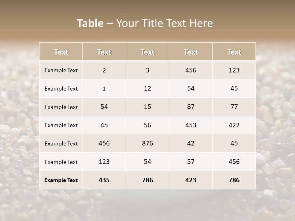 Background Sand Macro PowerPoint Template