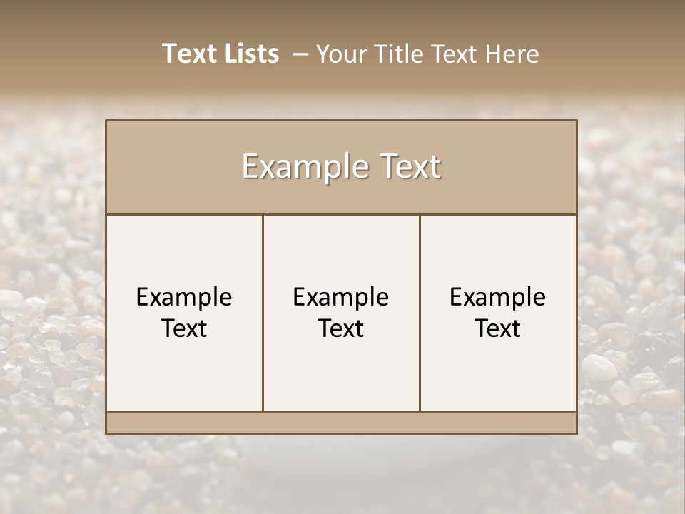 Background Sand Macro PowerPoint Template
