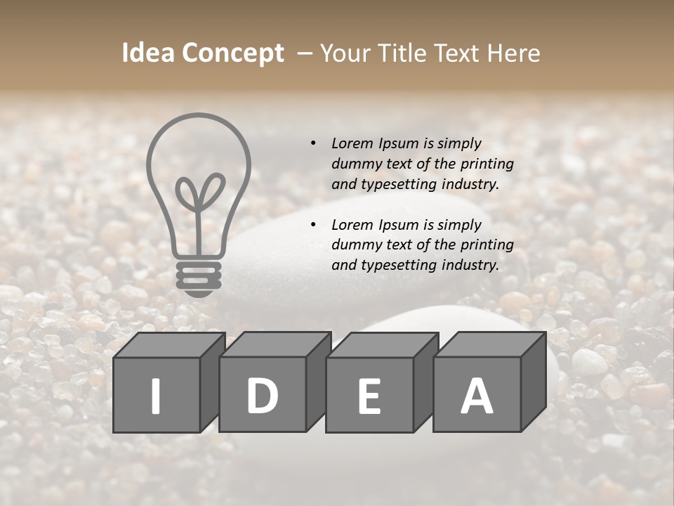 Background Sand Macro PowerPoint Template