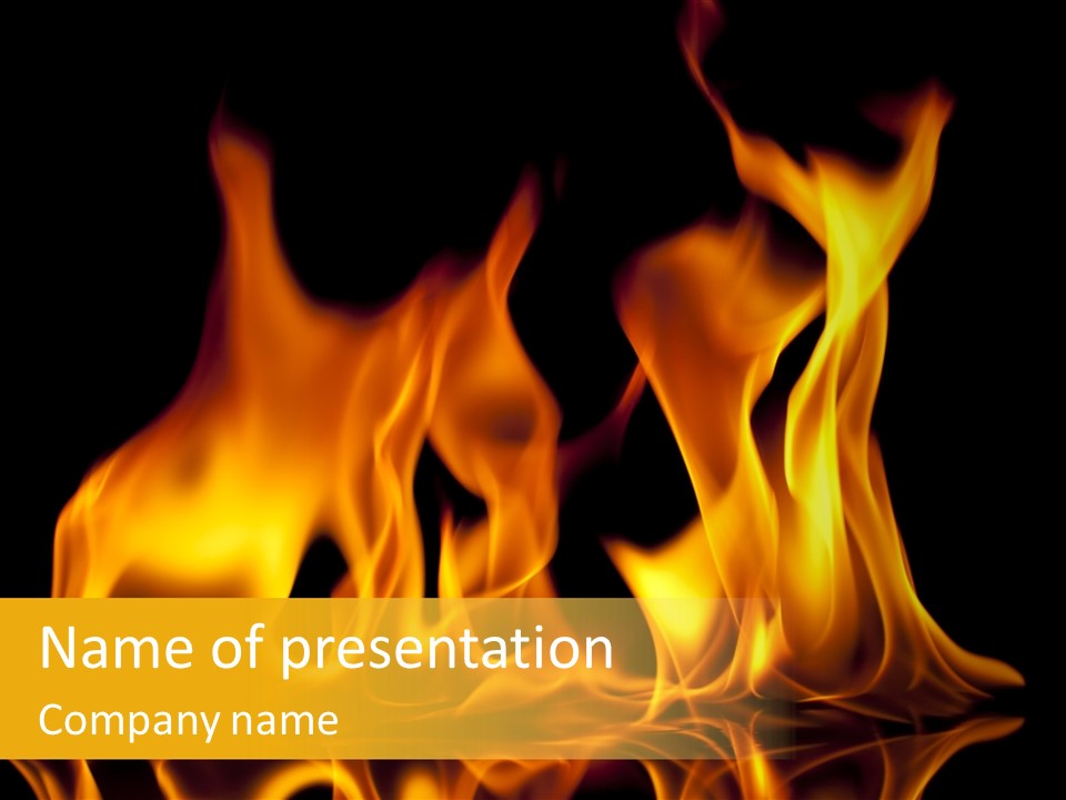 Burining Abstract Black PowerPoint Template