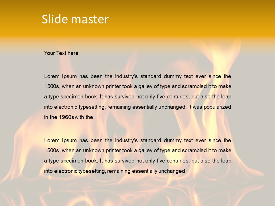 Burining Abstract Black PowerPoint Template