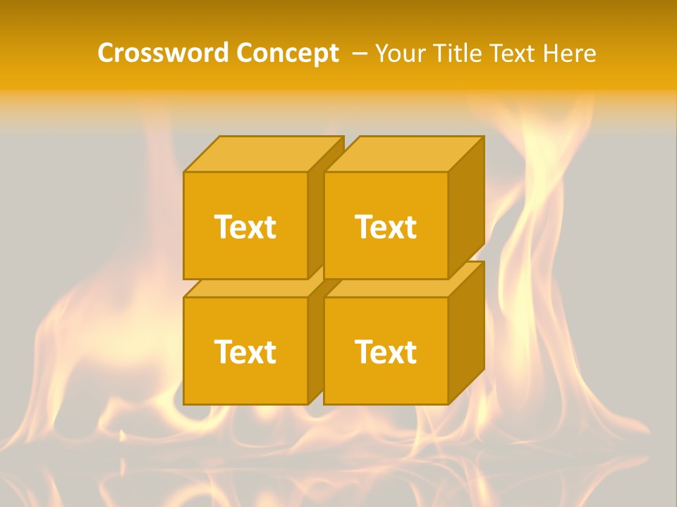 Burining Abstract Black PowerPoint Template
