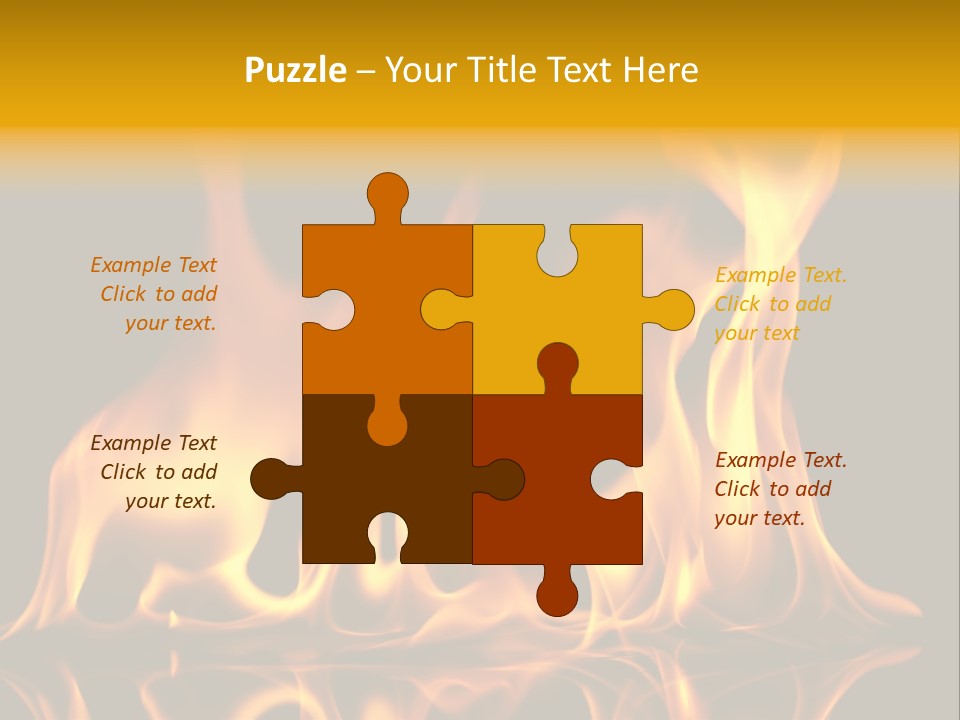 Burining Abstract Black PowerPoint Template