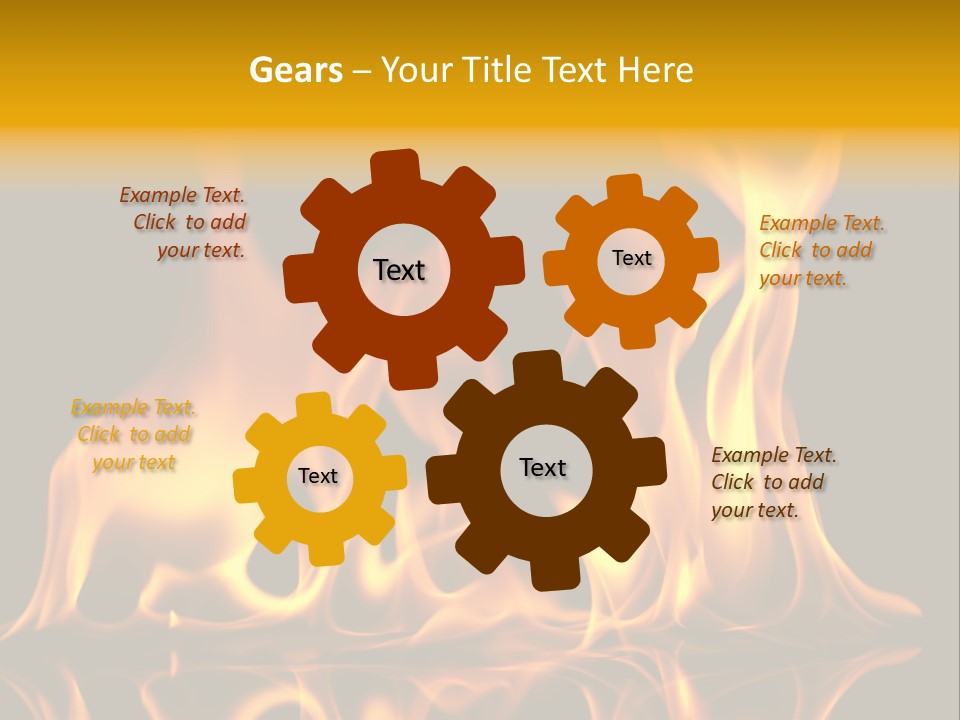 Burining Abstract Black PowerPoint Template