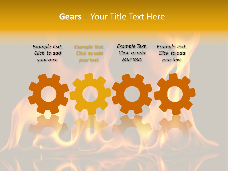 Burining Abstract Black PowerPoint Template