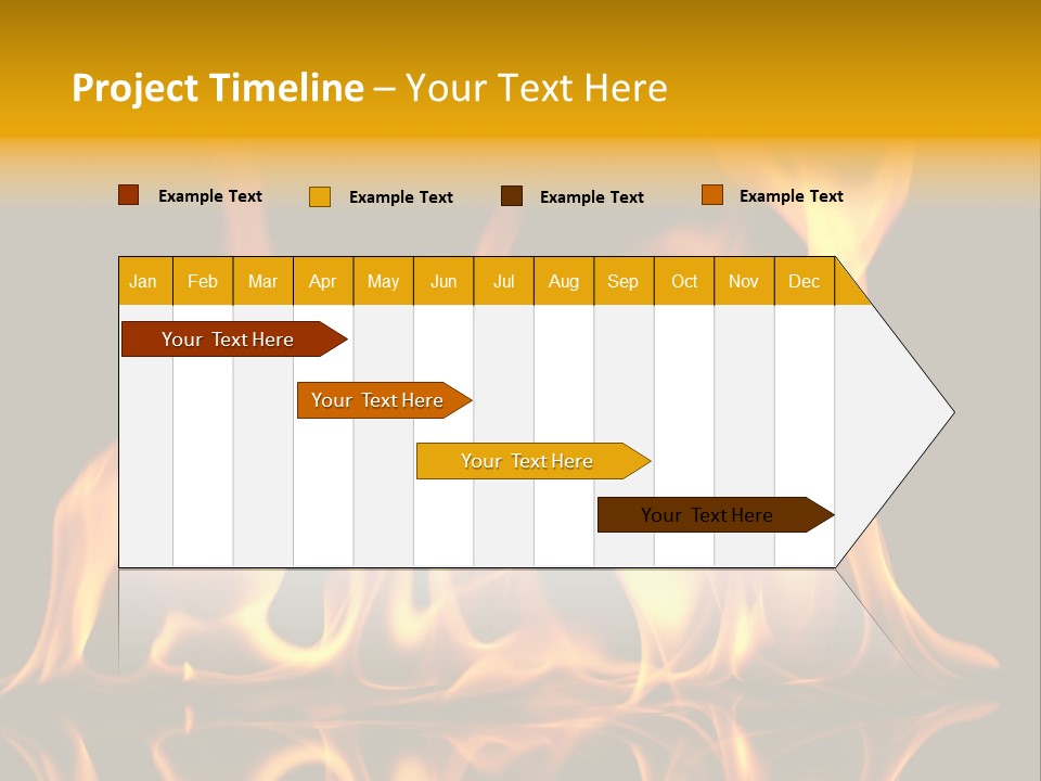 Burining Abstract Black PowerPoint Template
