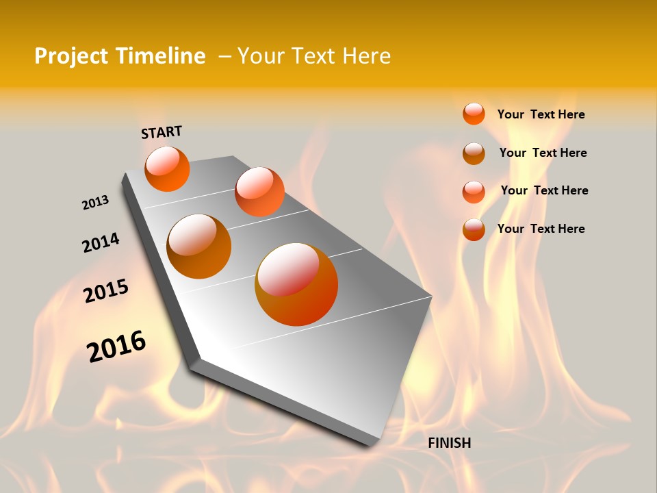 Burining Abstract Black PowerPoint Template