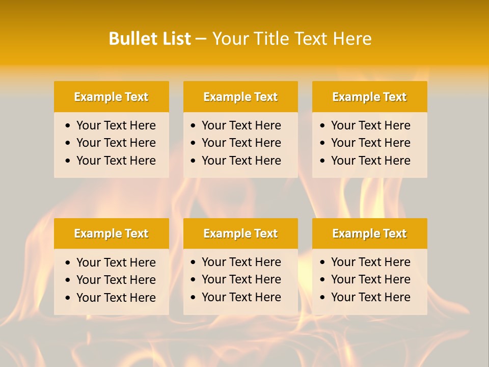 Burining Abstract Black PowerPoint Template