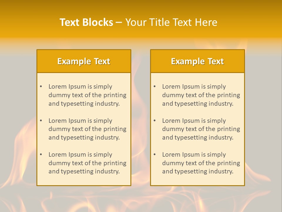 Burining Abstract Black PowerPoint Template