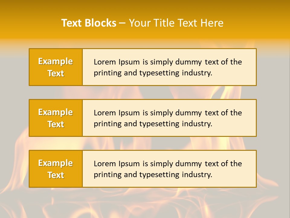 Burining Abstract Black PowerPoint Template