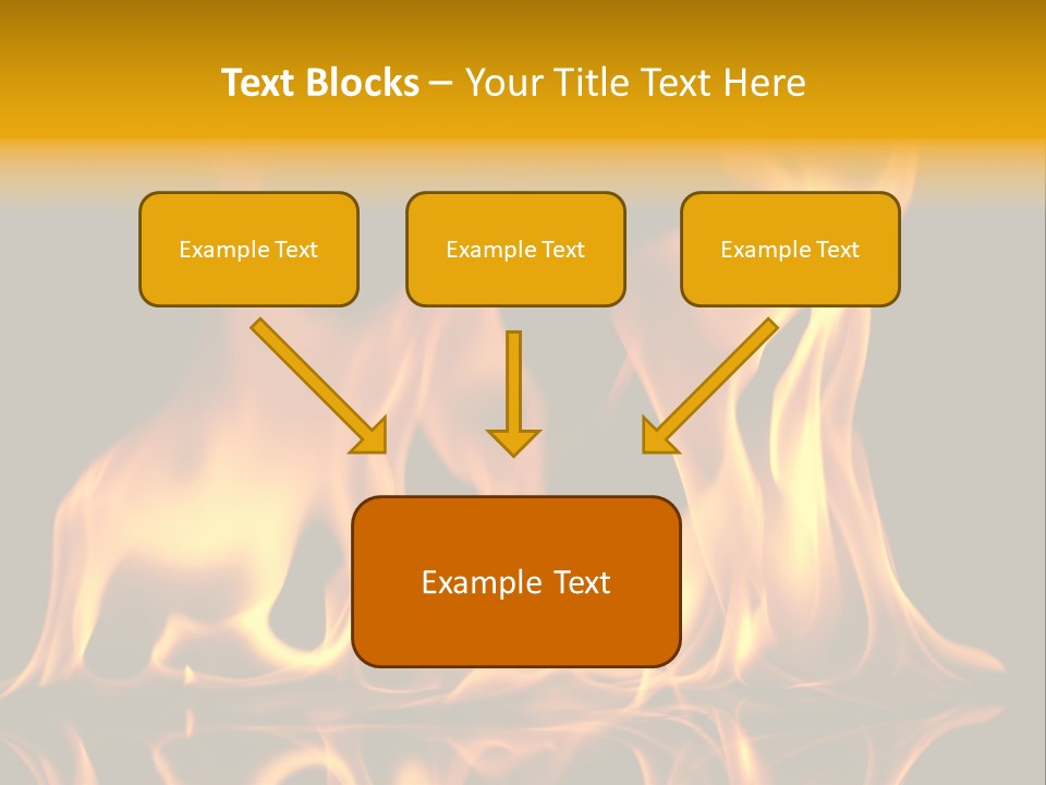 Burining Abstract Black PowerPoint Template