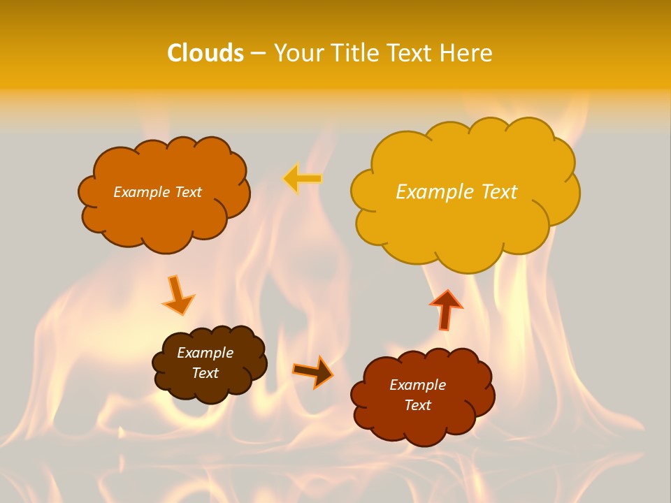 Burining Abstract Black PowerPoint Template