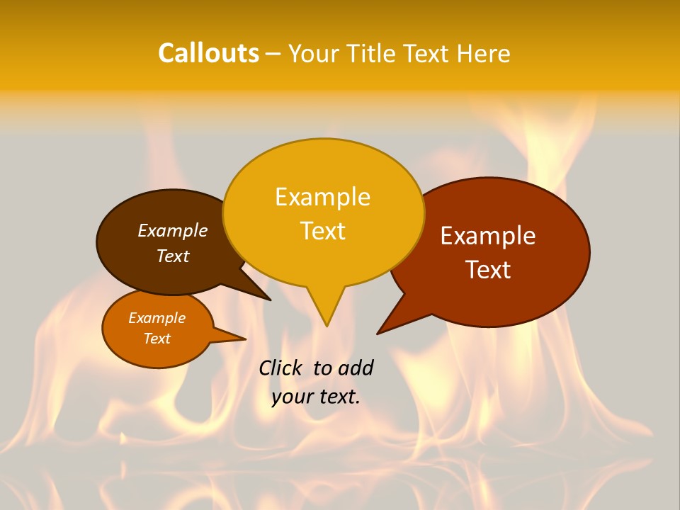 Burining Abstract Black PowerPoint Template