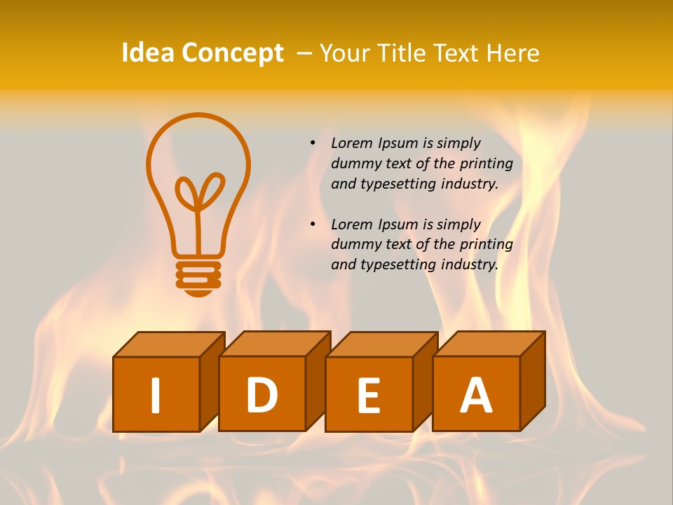 Burining Abstract Black PowerPoint Template