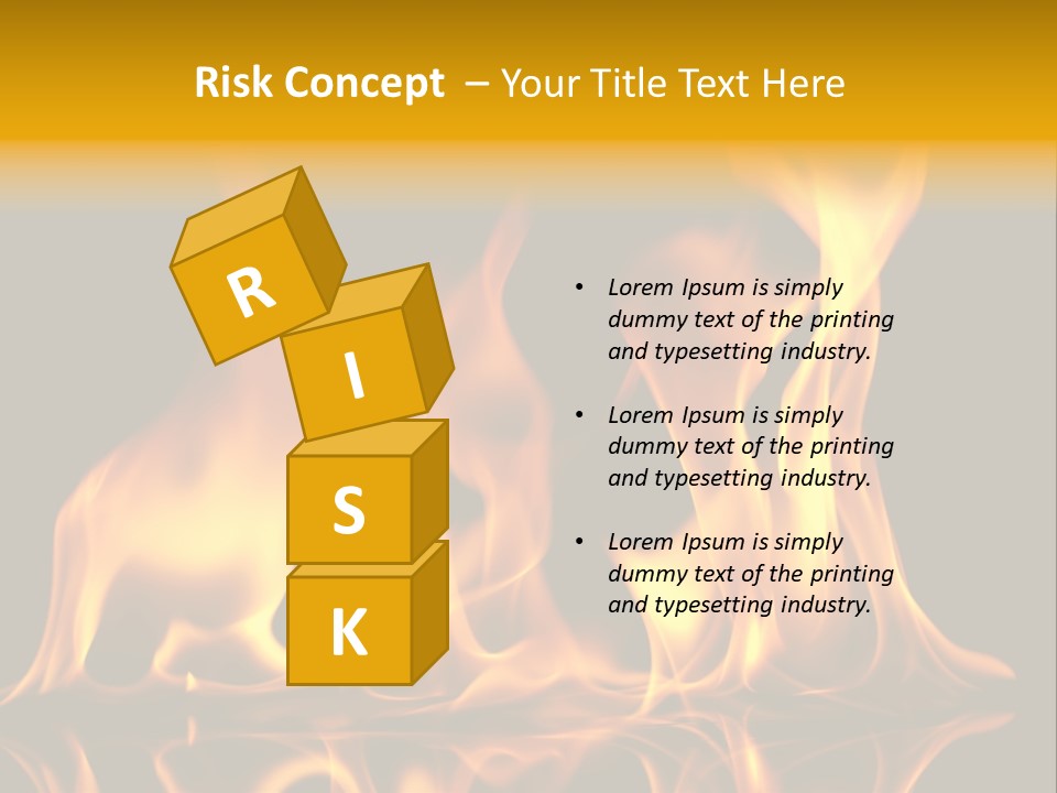 Burining Abstract Black PowerPoint Template