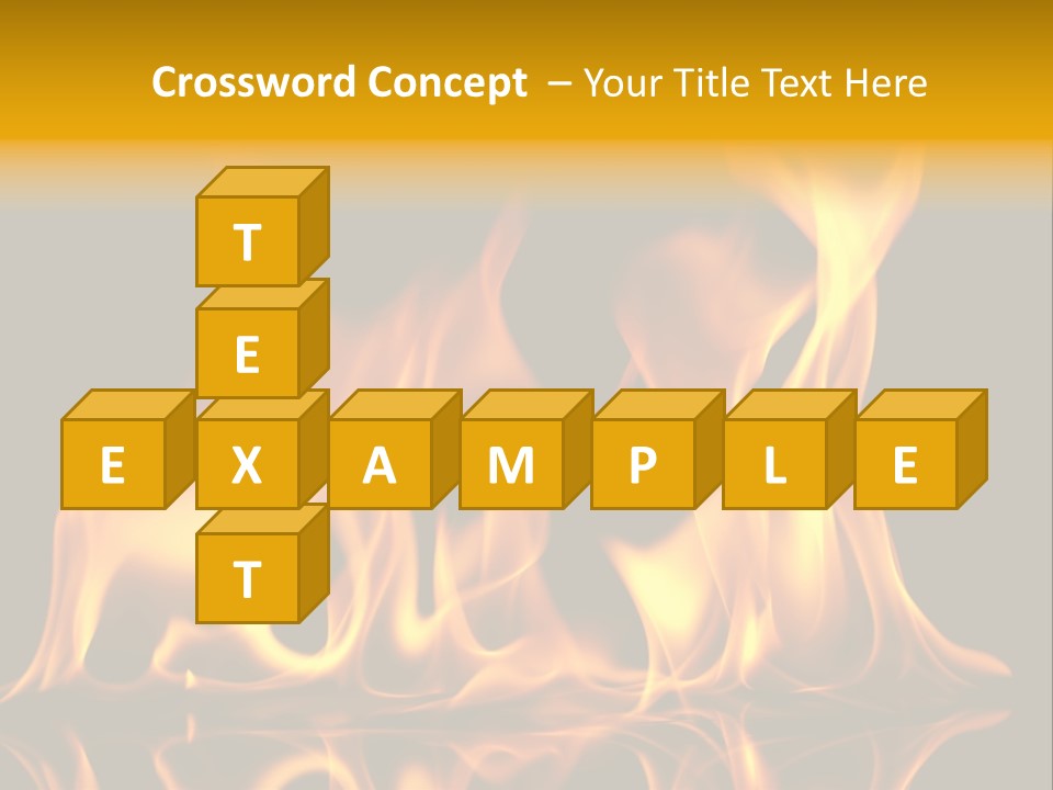 Burining Abstract Black PowerPoint Template