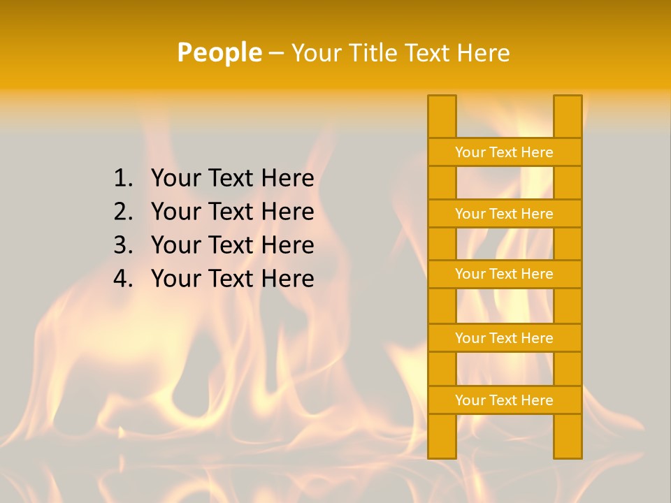 Burining Abstract Black PowerPoint Template