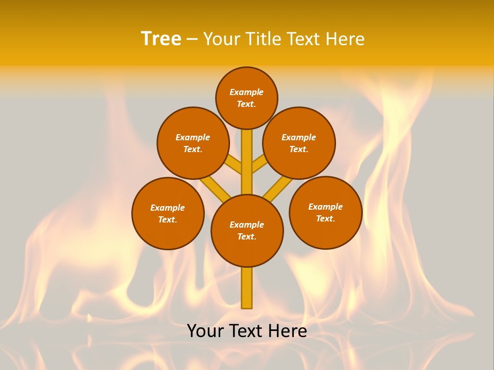 Burining Abstract Black PowerPoint Template