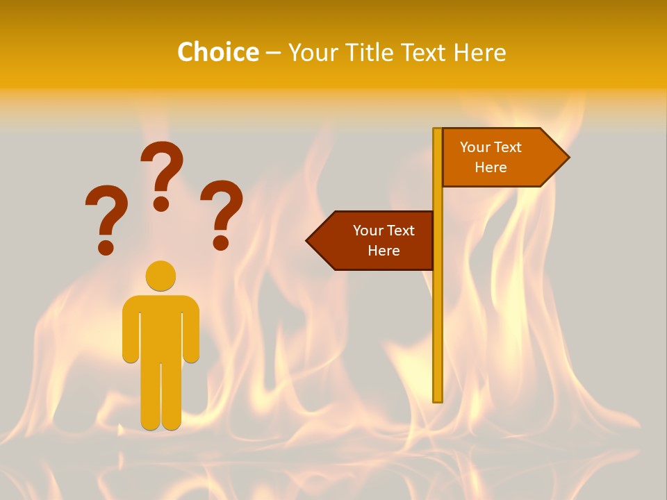 Burining Abstract Black PowerPoint Template
