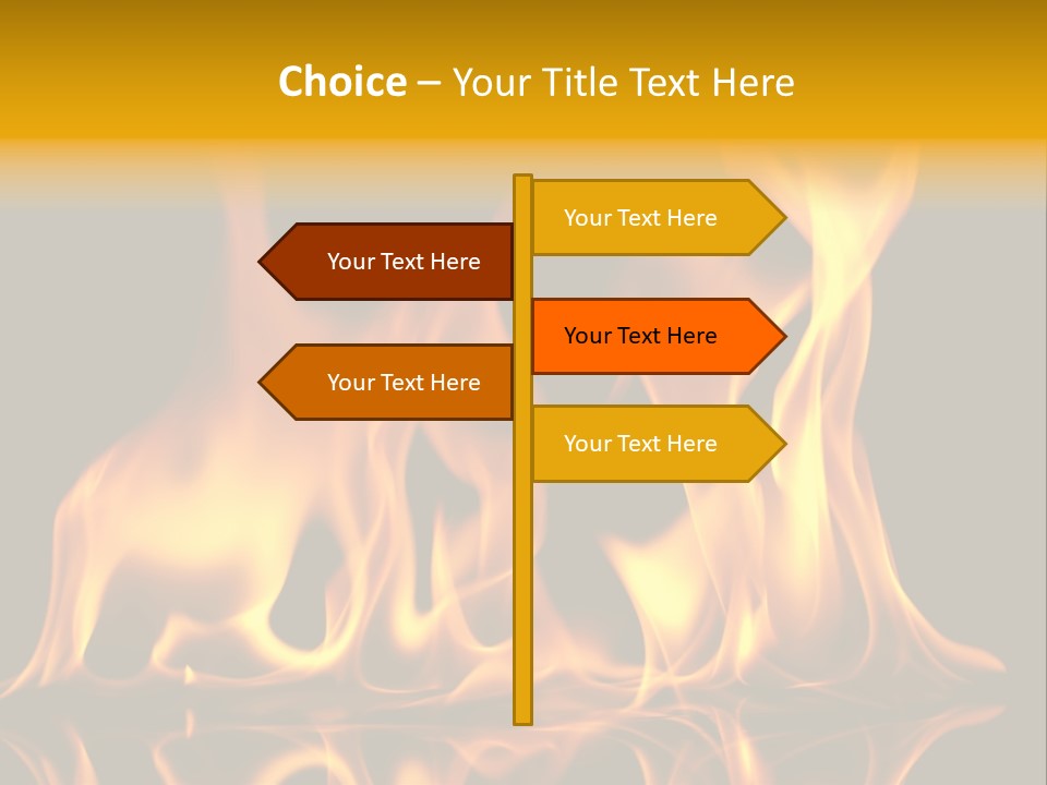 Burining Abstract Black PowerPoint Template