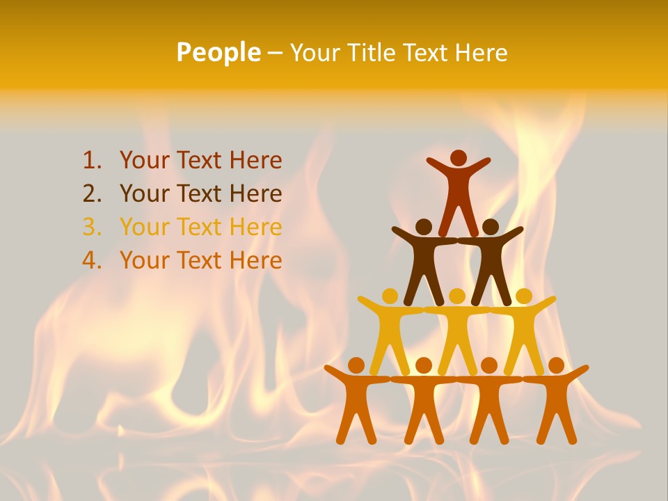 Burining Abstract Black PowerPoint Template