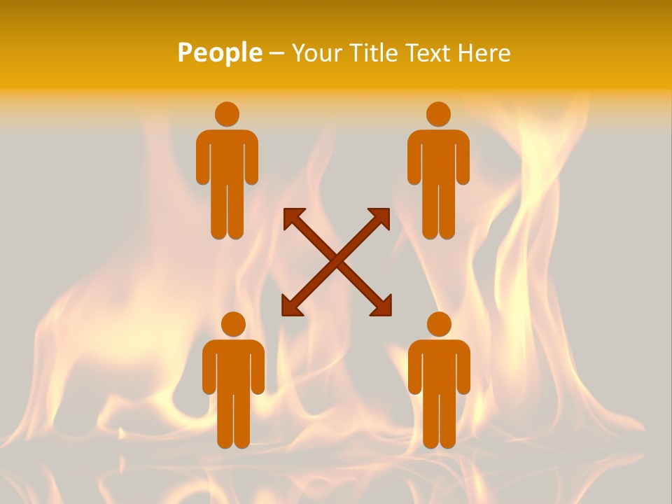 Burining Abstract Black PowerPoint Template