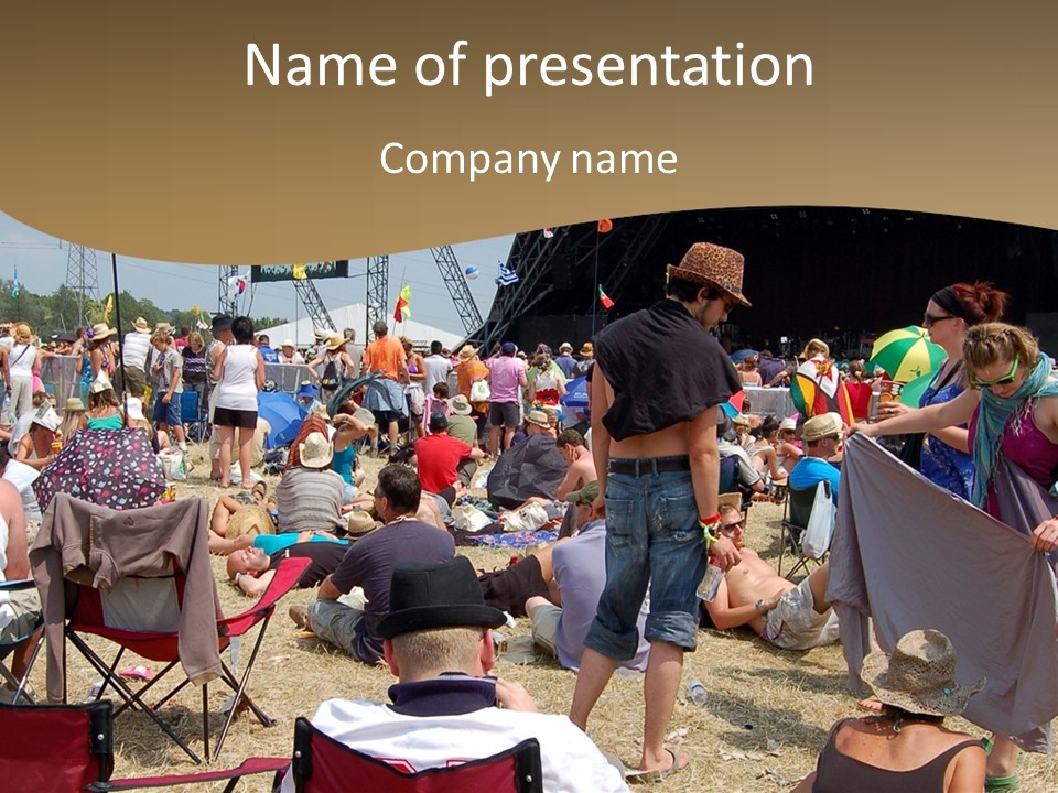 Grass Summer Fashion Fun PowerPoint Template