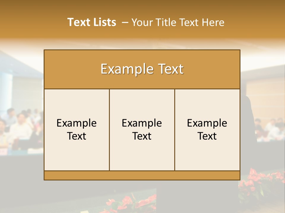 A Man Standing At A Podium In Front Of A Crowd Of People PowerPoint Template
