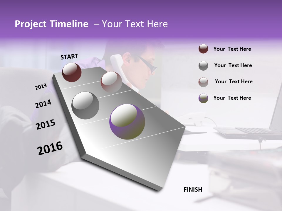 Strength Male Beauty Bicep PowerPoint Template