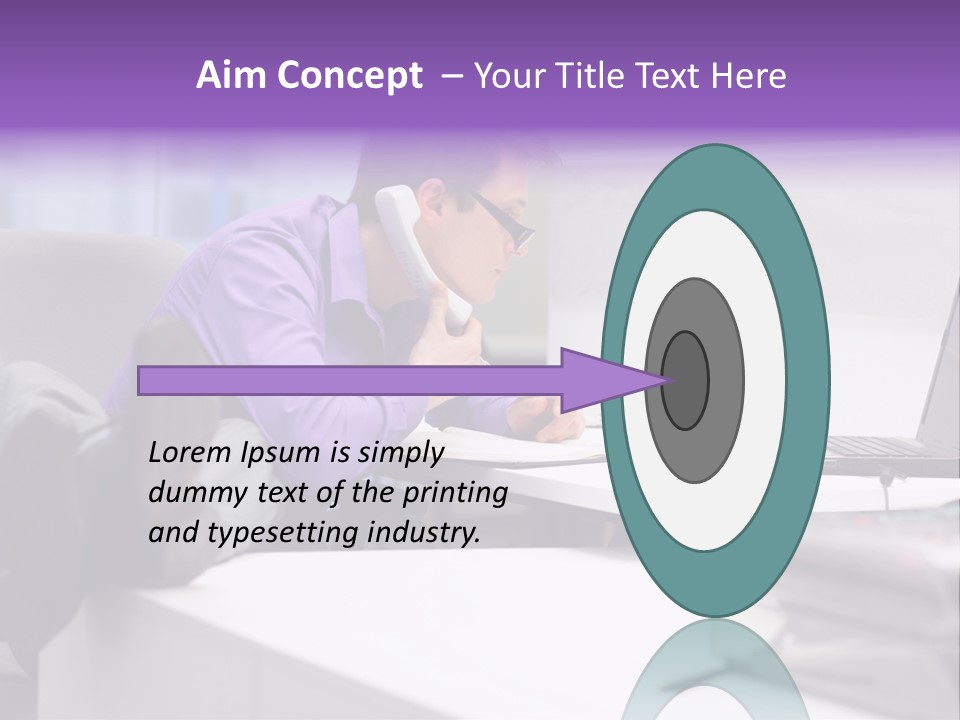 Strength Male Beauty Bicep PowerPoint Template