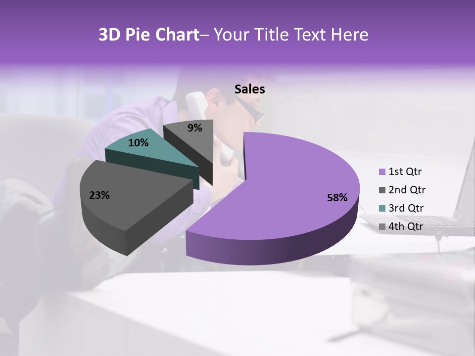 Strength Male Beauty Bicep PowerPoint Template