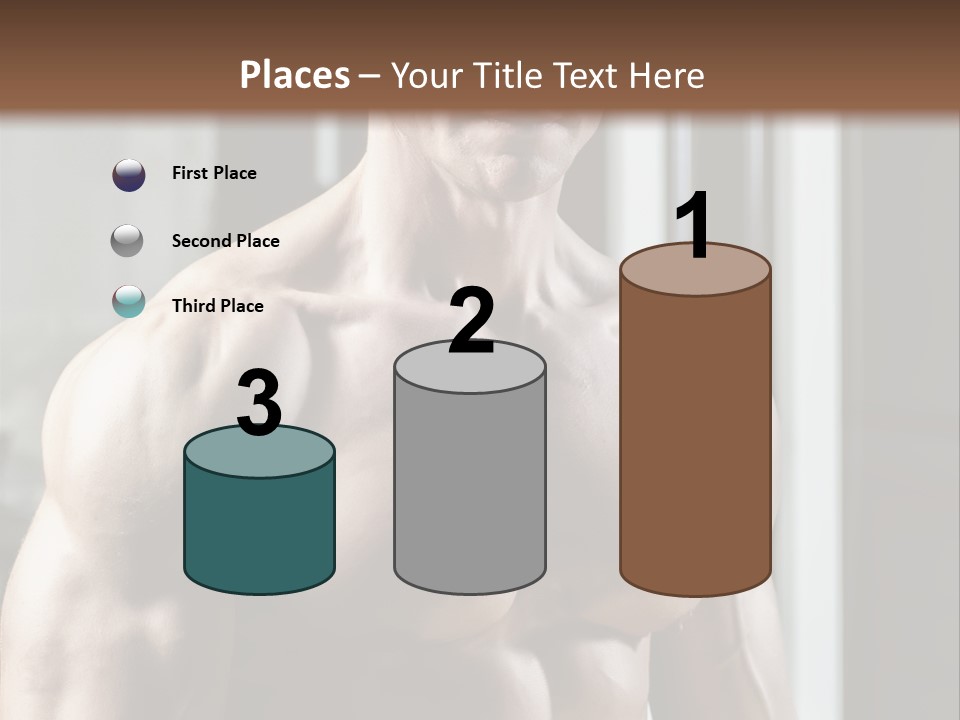 Strength Male Beauty Bicep PowerPoint Template