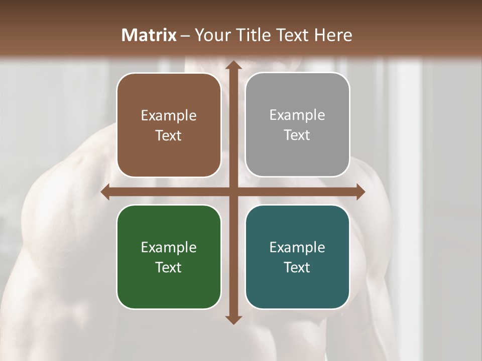 Strength Male Beauty Bicep PowerPoint Template