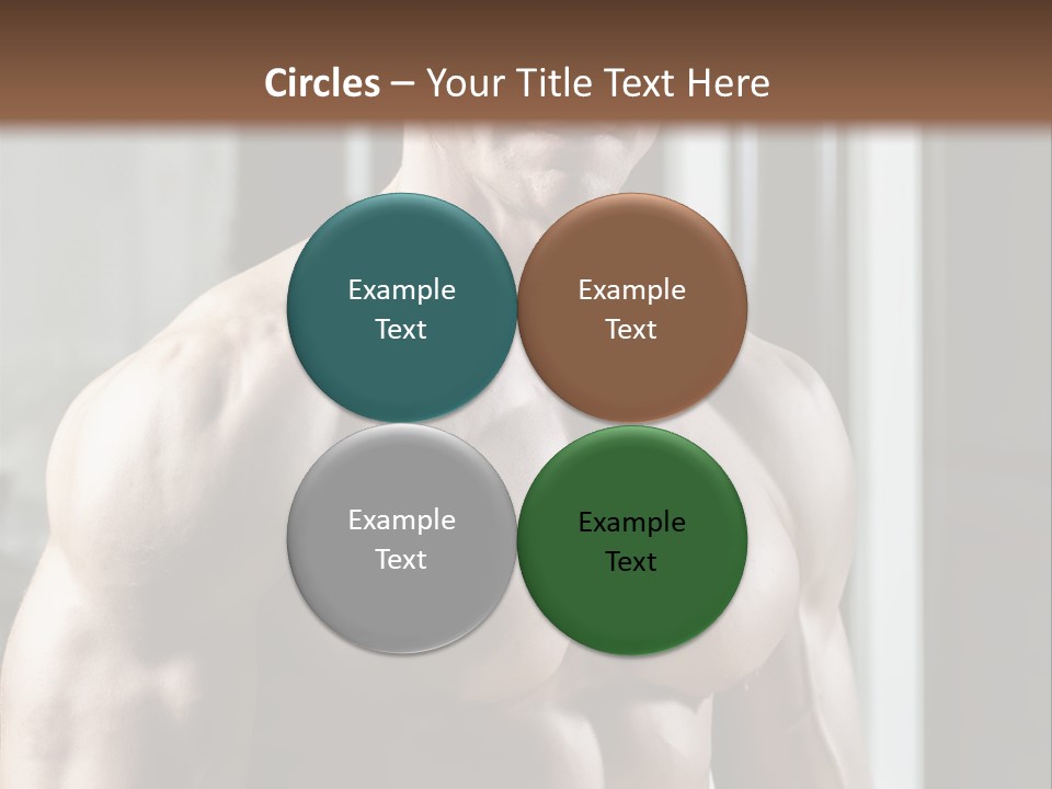 Strength Male Beauty Bicep PowerPoint Template