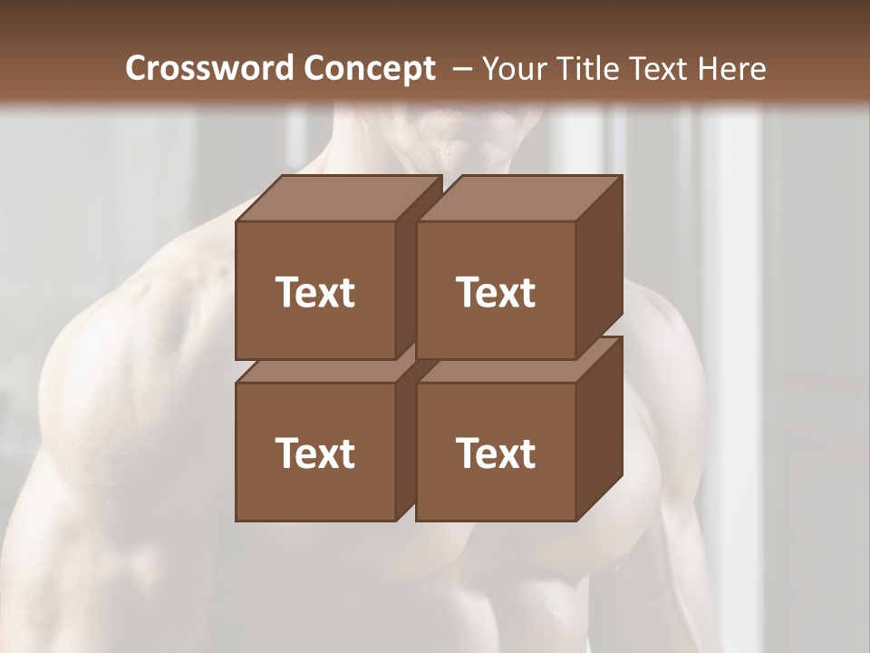 Strength Male Beauty Bicep PowerPoint Template