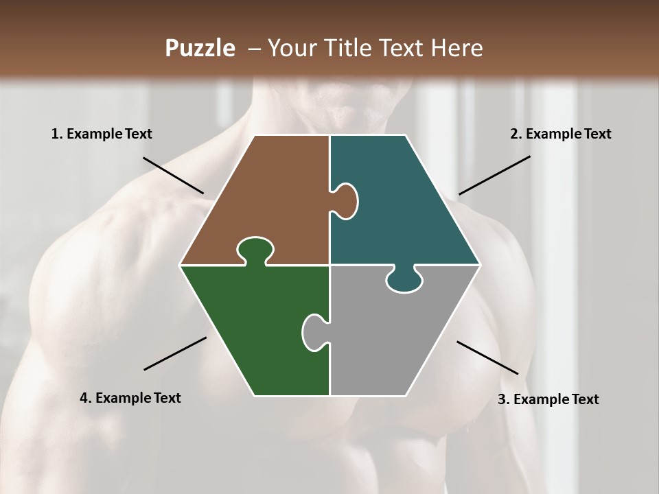 Strength Male Beauty Bicep PowerPoint Template