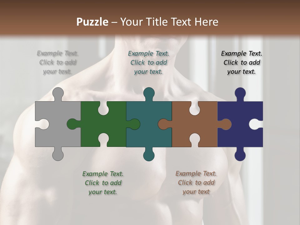 Strength Male Beauty Bicep PowerPoint Template