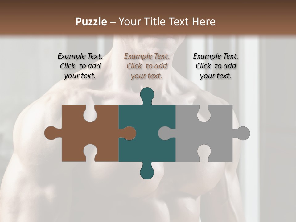 Strength Male Beauty Bicep PowerPoint Template