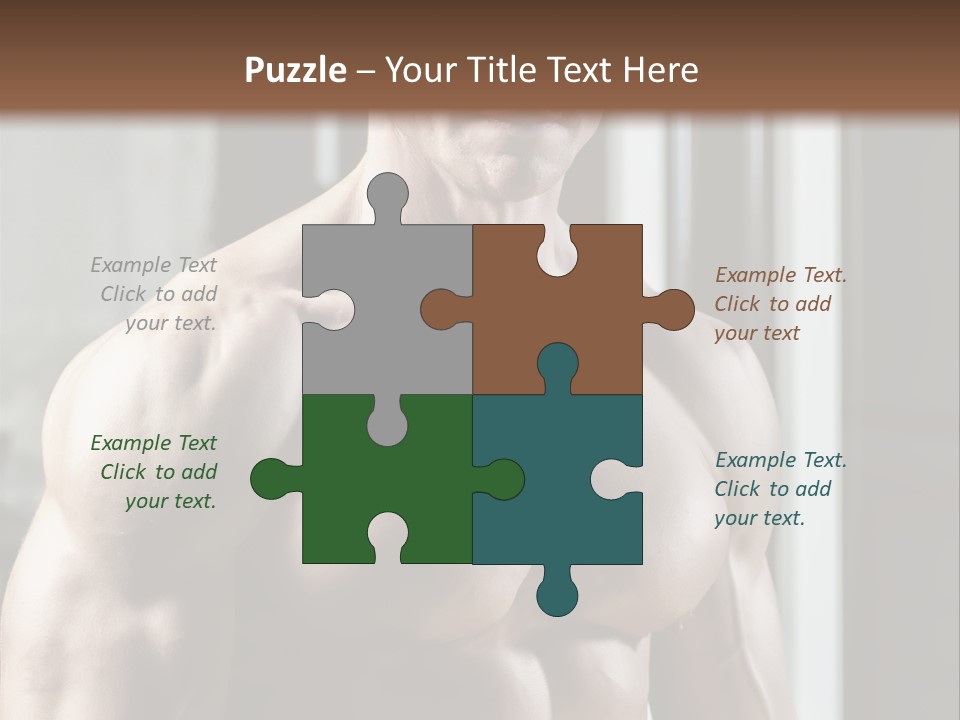 Strength Male Beauty Bicep PowerPoint Template