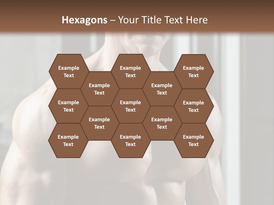 Strength Male Beauty Bicep PowerPoint Template