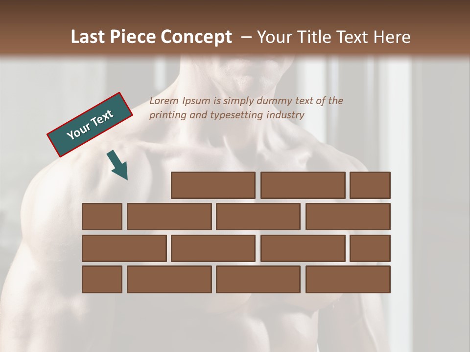 Strength Male Beauty Bicep PowerPoint Template