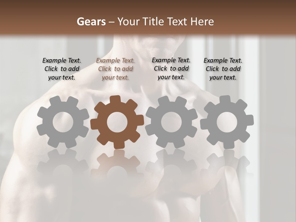 Strength Male Beauty Bicep PowerPoint Template