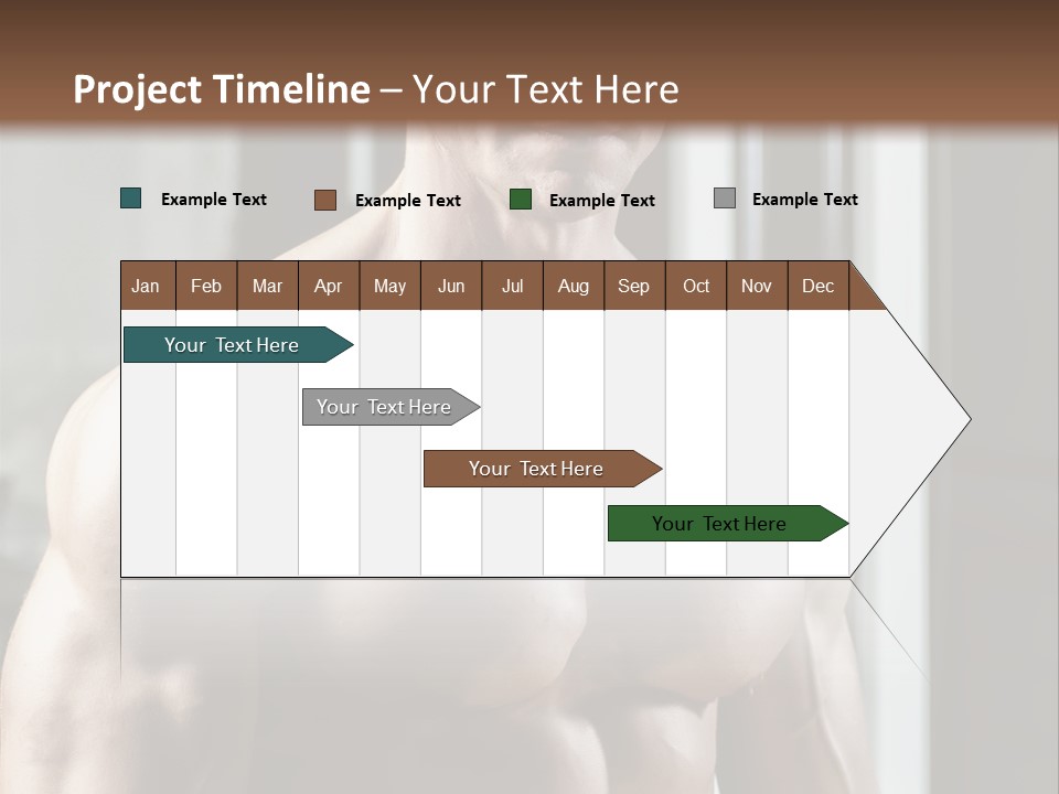 Strength Male Beauty Bicep PowerPoint Template
