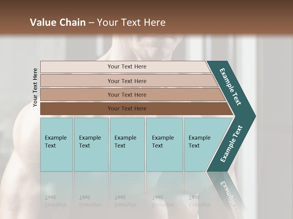 Strength Male Beauty Bicep PowerPoint Template
