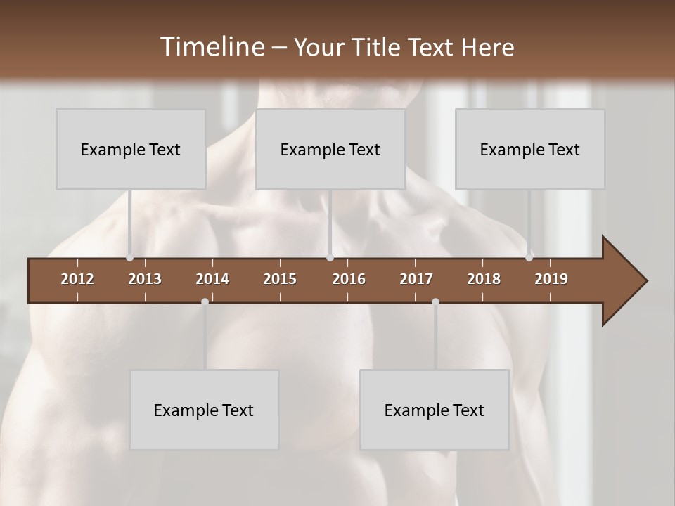 Strength Male Beauty Bicep PowerPoint Template