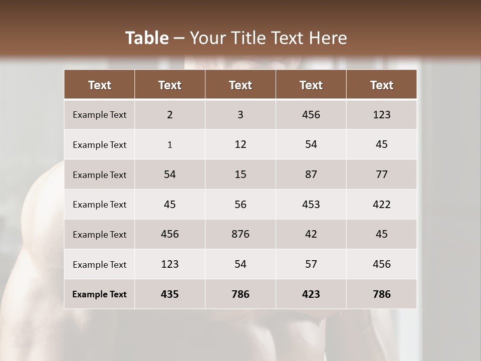 Strength Male Beauty Bicep PowerPoint Template