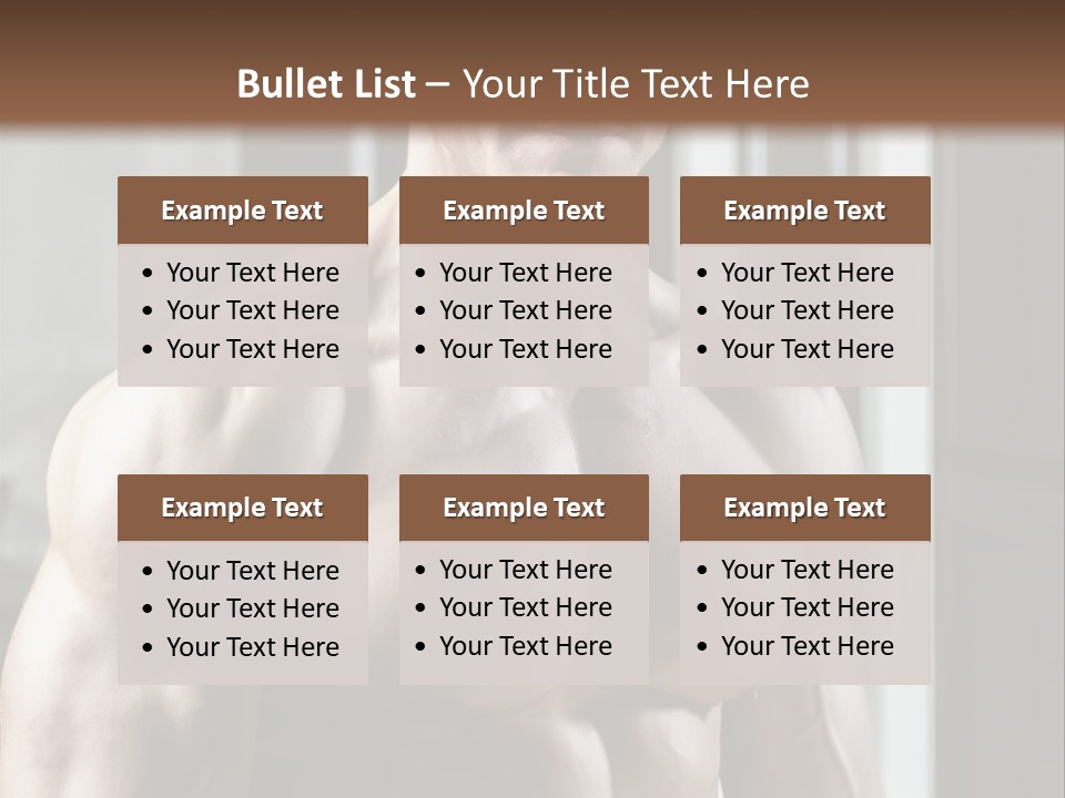 Strength Male Beauty Bicep PowerPoint Template