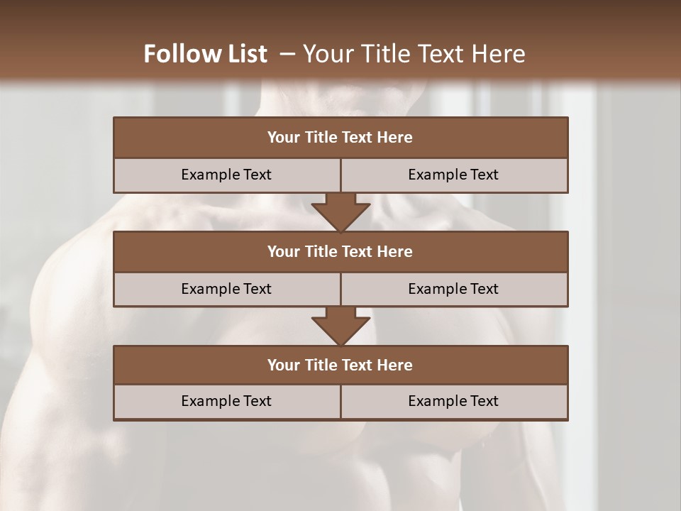 Strength Male Beauty Bicep PowerPoint Template
