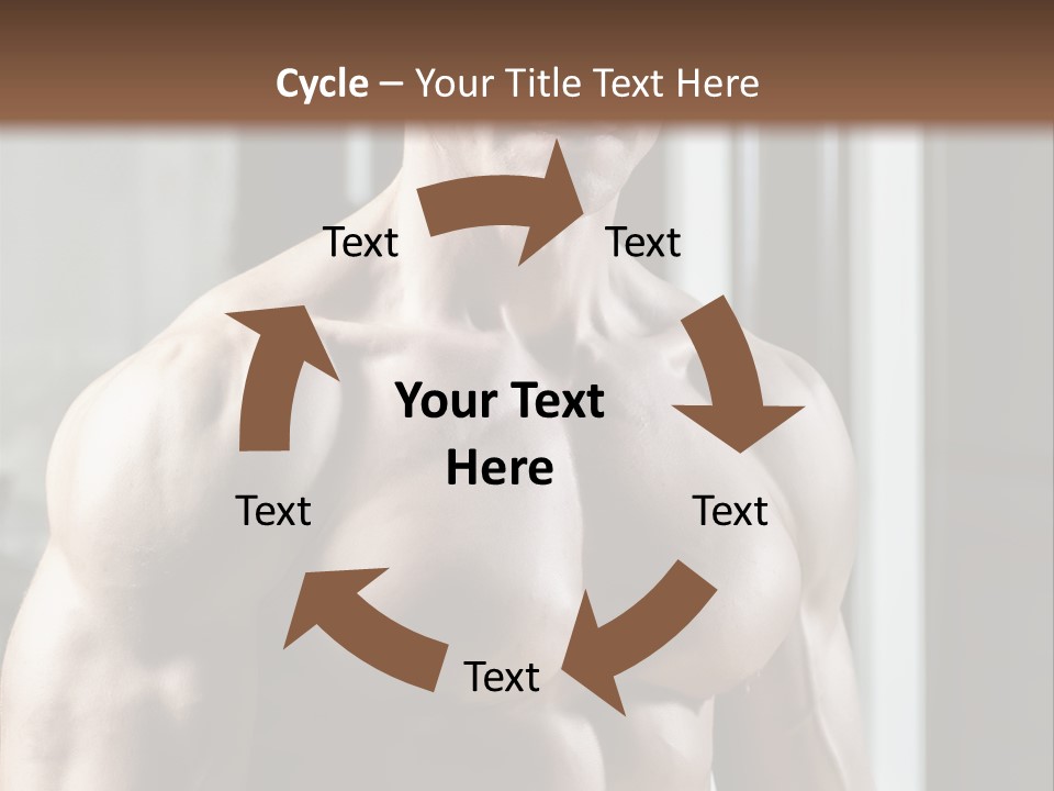 Strength Male Beauty Bicep PowerPoint Template