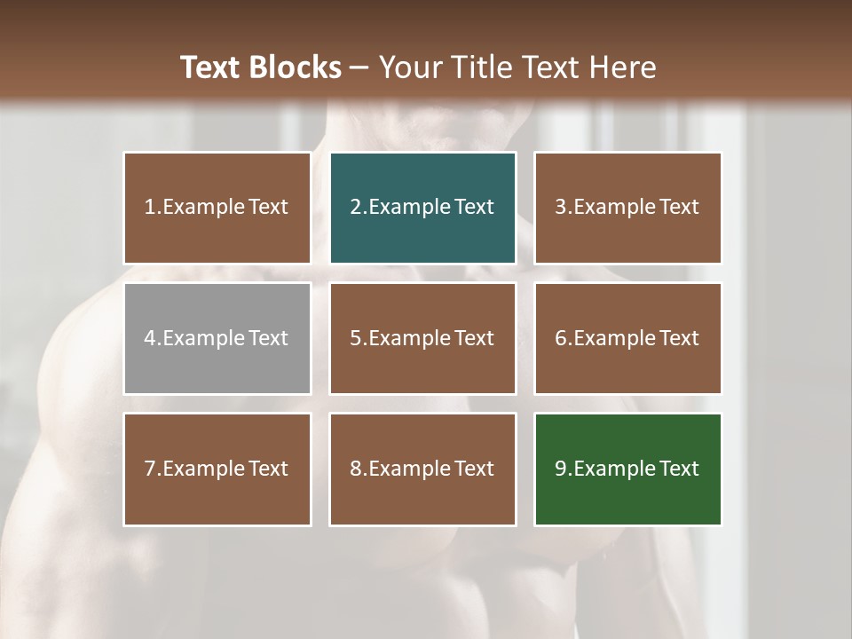 Strength Male Beauty Bicep PowerPoint Template